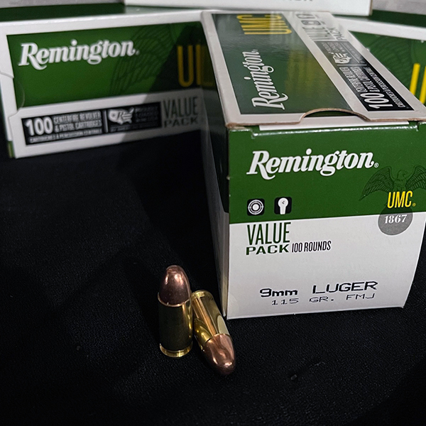 Remington UMC 9 mm 115 gr. FMJ L9MM3B 100 rnd VALUE PACK